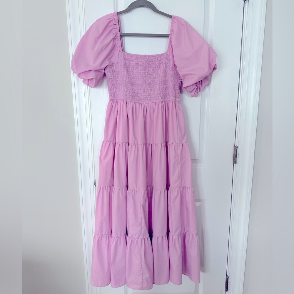 Puff sleeve maxi dress